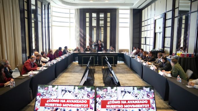 Delgado y coordinadores de Morena evocan dichos de AMLO en reunión rumbo a 2022