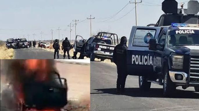 Zacatecas: Grupo delictivo hace explotar una patrulla con cuatro policías dentro