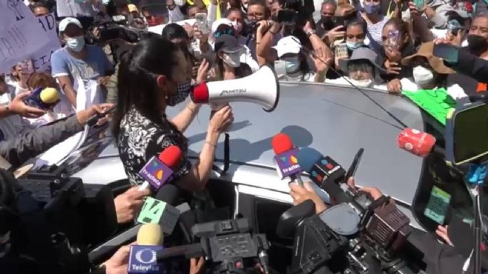 Familiares de detenidos en Tepito interrumpen acto de Sheinbaum