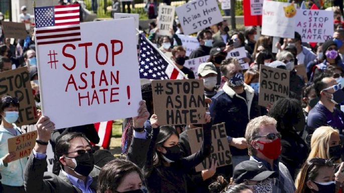 Estadounidenses de origen asiático marchan en San Francisco contra racismo