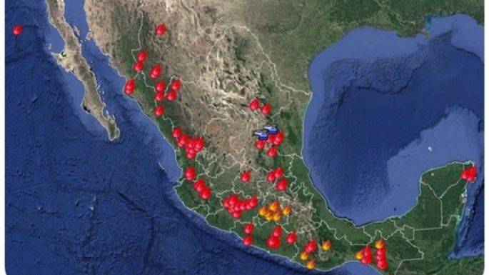 Conafor reporta incendios activos en más de la mitad del territorio nacional