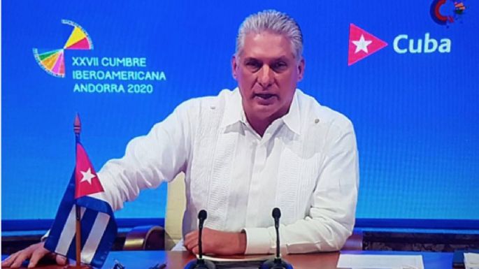 Díaz-Canel critica las sanciones de EU contra Cuba y Venezuela en la Cumbre Iberoamericana