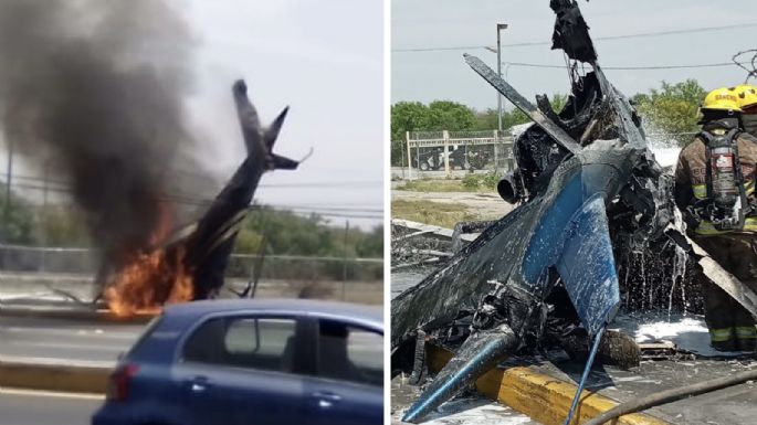 Cae un helicóptero en Apodaca; reportan un muerto (Videos)