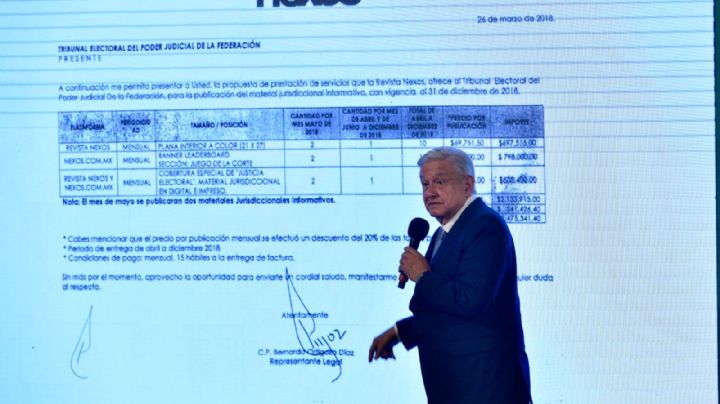 AMLO exhibe contrato del INE con Krauze por 2 mdp y otro del TEPJF con Aguilar Camín por 2.4 mdp
