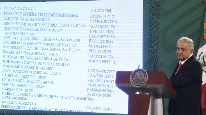 AMLO revela el documento que EU envió sobre García Cabeza de Vaca