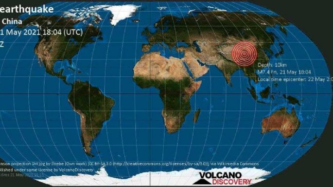 Un terremoto de magnitud 7.4 sacude la provincia de Qinghai, en el centro de China