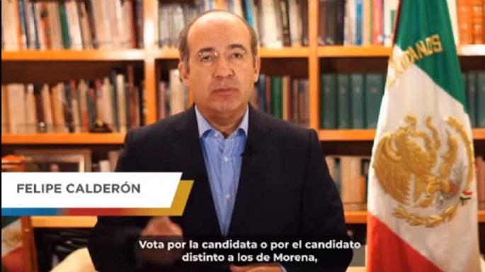 El 6 de junio se decidirá por democracia o dictadura dice Calderón y pide votar por "Va por México"