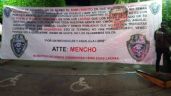 "Voy a quedarme", dice "El Mencho" en una manta del CJNG en Aguililla