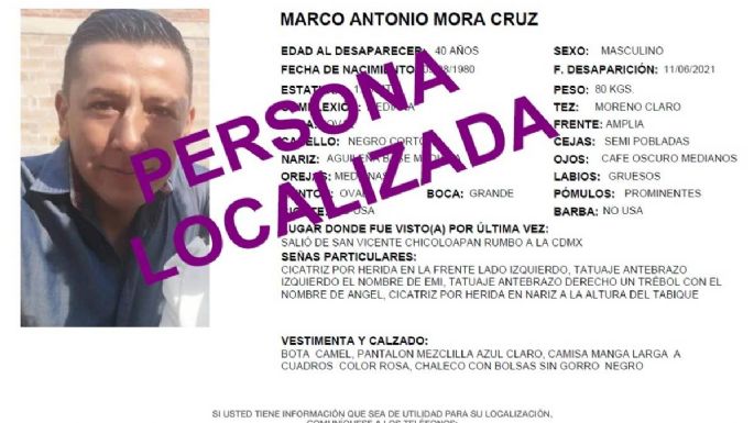 Artículo 19 informa que fue localizado el periodista Marco Antonio Mora Cruz