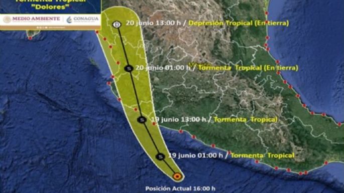 Conagua confirma la formación de la tormenta tropical "Dolores" en el Pacífico