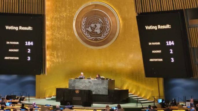 Con abrumadora mayoría la ONU rechaza bloqueo económico de EU a Cuba