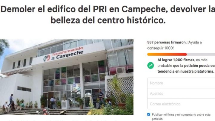 Llevan a Change.org petición para demoler sedes del PRI y CTM en Campeche