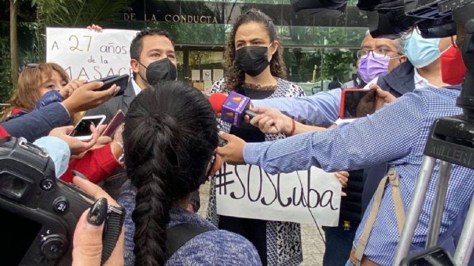 Panistas protestan frente a la Embajada de Cuba en México y acaban en altercado (Video)