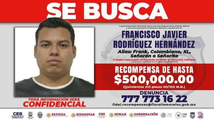 Ofrecen hasta 500 mil pesos de recompensa por "El Señorón" en Morelos
