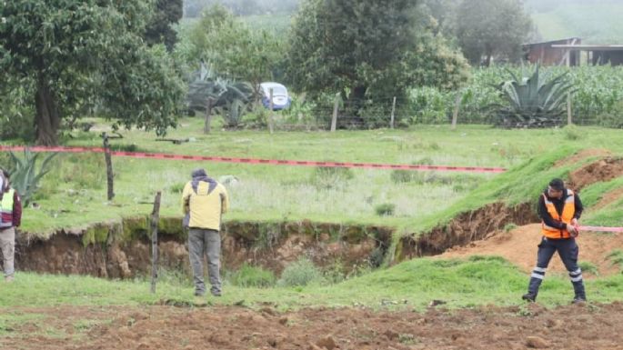 Se forma un nuevo socavón en Puebla, ahora en Ahuazotepec