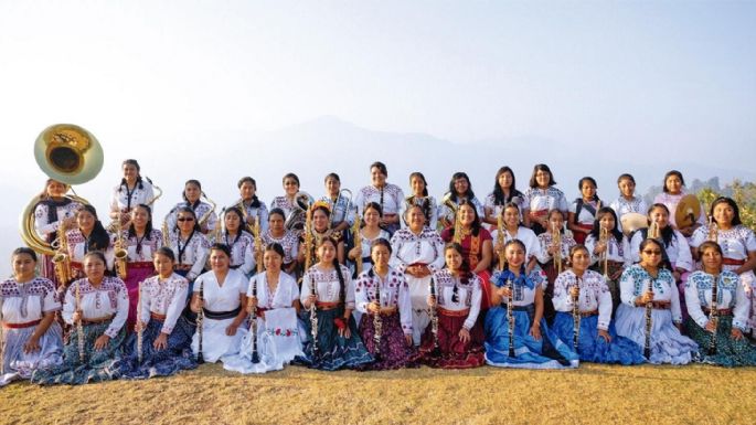Banda de mujeres mixes de Tlahuitoltepec, a la Guelaguetza virtual