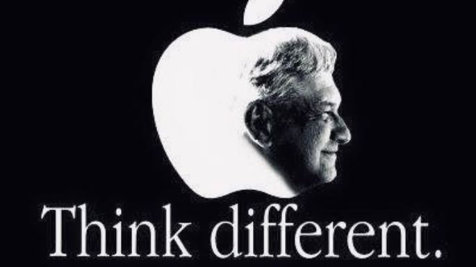 Think Different; Morena edita publicidad de Apple y pone imagen de AMLO