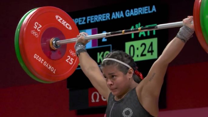 Ana Gabriela López finalizó en novena posición en levantamiento de pesas
