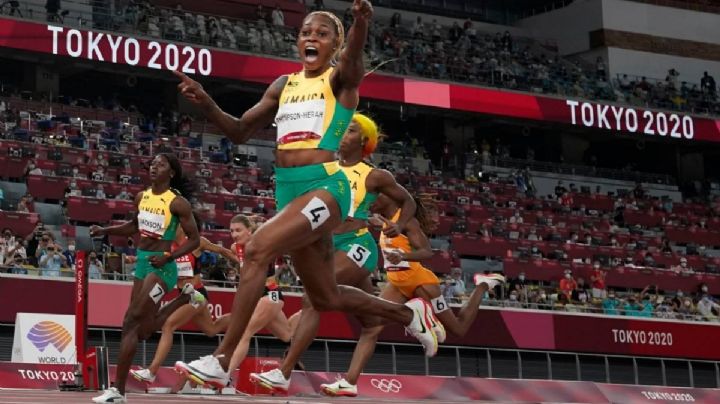 Jamaica acapara el podio en los 100 metros planos femenil