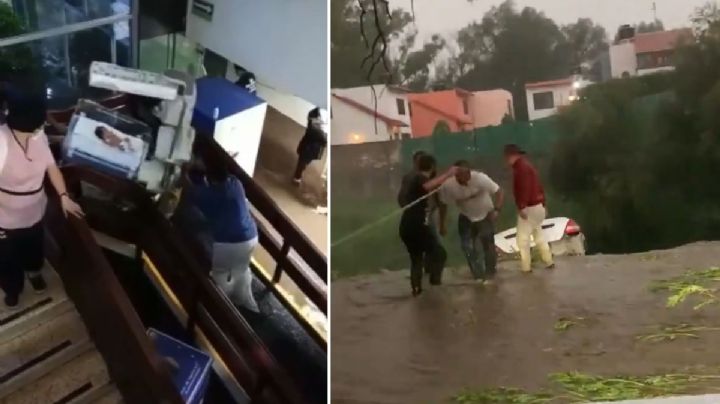 Tormenta golpea en Atizapán: Inundados Palacio municipal y hospital general