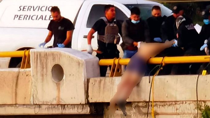 Hallan seis cadáveres colgados de un puente vehicular en Zacatecas