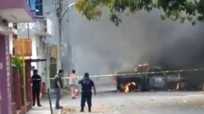 Jornada violenta en Veracruz: Cuatro muertos, patrullas quemadas, fiscalía baleada y narcobloqueos