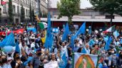 Integrantes del FNF protestan frente a la Corte contra la despenalización el aborto