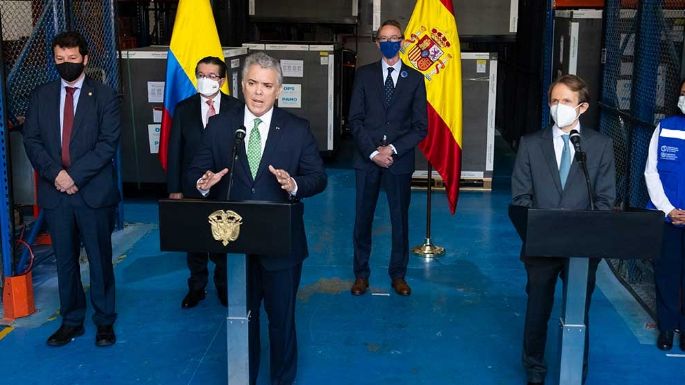 Colombia agradece a España donación de 1.1 millones de dosis de vacunas contra el covid-19