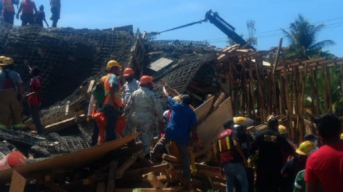 Confirman 2 muertos y 10 heridos en derrumbe de obra en Ciudad del Carmen