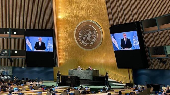 Alberto Fernández lamenta ante la ONU que Argentina está sometida a "un endeudamiento tóxico e irresponsable"