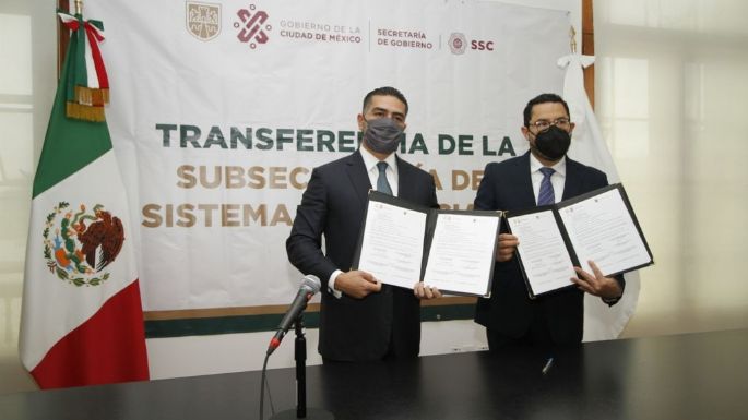 Batres Guadarrama y García Harfuch firman acuerdo para transferir el Sistema Penitenciario