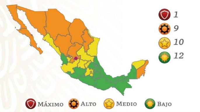 Así quedó el semáforo del 24 de enero al 6 de febrero: CDMX pasa a amarillo y Aguascalientes a rojo
