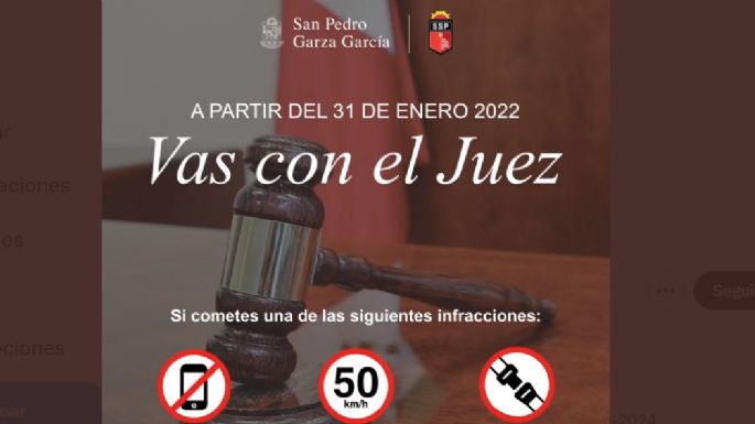 Conductores infractores serán enviados ante el juez, en San Pedro NL