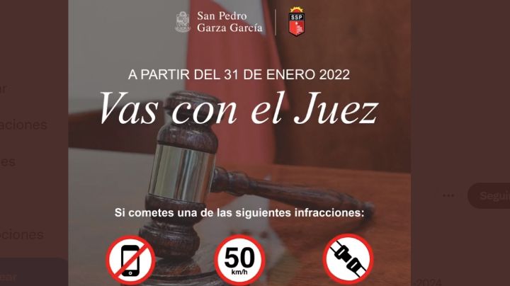 Conductores infractores serán enviados ante el juez, en San Pedro NL