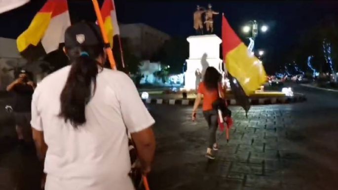 Activistas mayas exigen retirar el monumento a los Montejo en Mérida