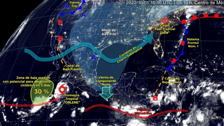 "Orlene", por volverse huracán en el Pacífico frente a México