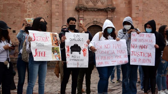 Estudiantes exigen justicia por muerte de Jorge Ávila en Zacatecas: "Lo mataron desde el poder"