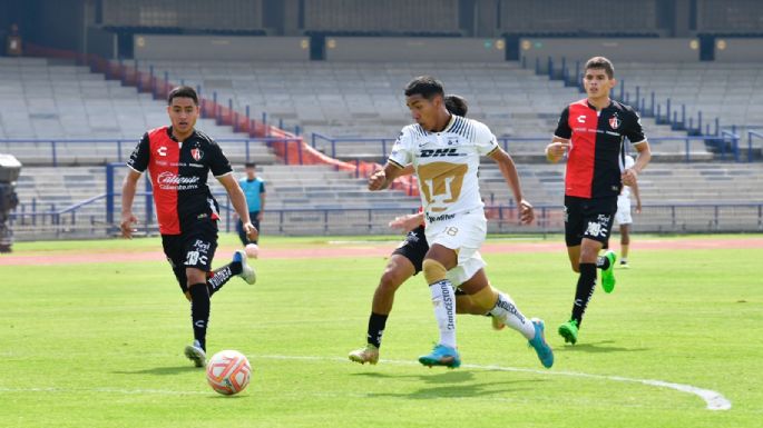 Pumas golea al Atlas 4-0 en la final de ida sub 20