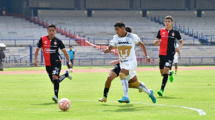 Pumas golea al Atlas 4-0 en la final de ida sub 20