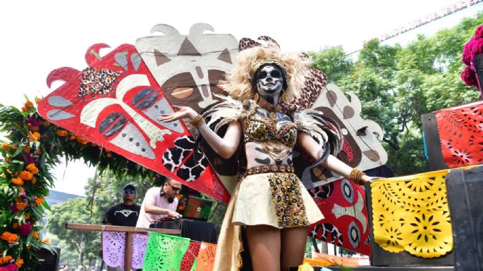 Un desfile de catrinas en Paseo de la Reforma (Fotogalería)