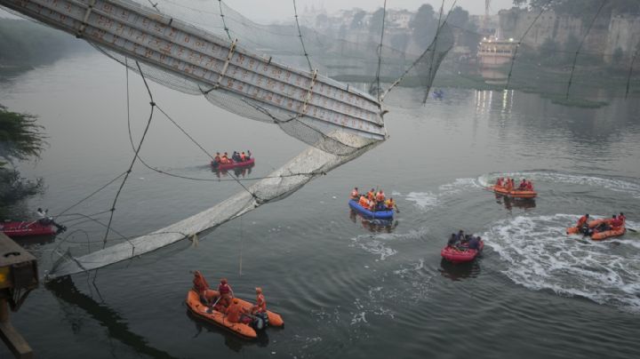 Revelan que hace relojes la empresa que dio mantenimiento al puente colapsado en la India