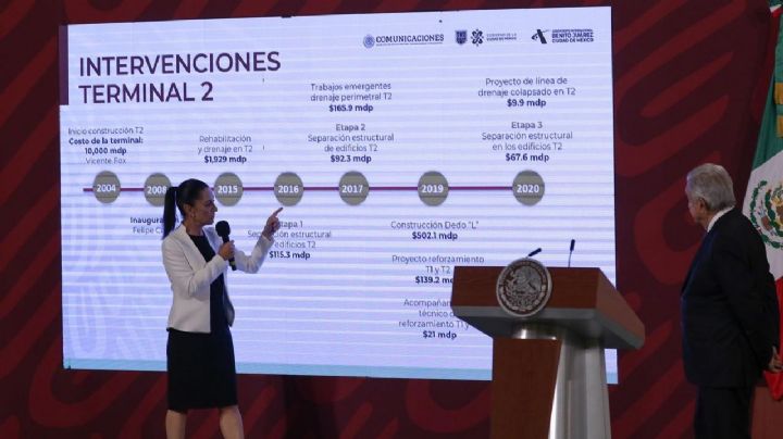 Sheinbaum revela que rehabilitación de la Terminal 2 del AICM costará 400 millones de pesos