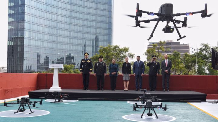 Sheinbaum presenta la “Unidad Águila” de la Policía capitalina, integrada por drones