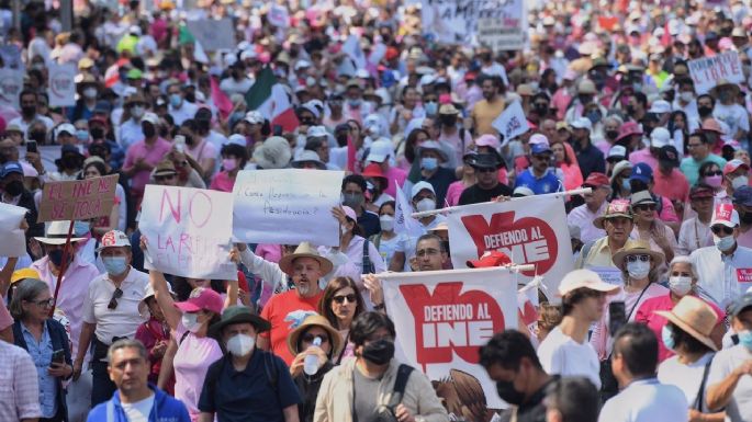 "A eso vine, a defender al INE": marchan miles contra la reforma electoral de AMLO (Videos y fotos)