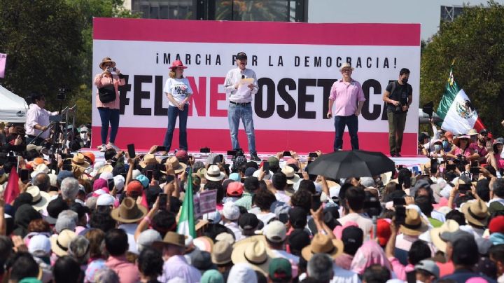 "No a la destrucción del INE", reclama José Woldenberg en el mitin contra la reforma de AMLO