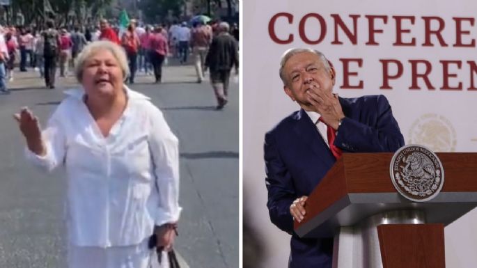 Así respondió AMLO a la mujer que lo llamó “indio de Macuspana” en la marcha a favor del INE