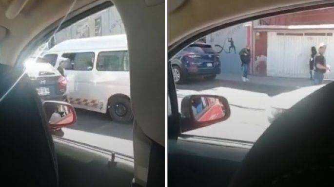 En Ecatepec, una combi sin placas no dejaba bajar a una estudiante (Video)