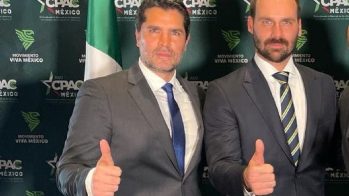Hijo de Bolsonaro “destapa” a Eduardo Verástegui como candidato presidencial en México