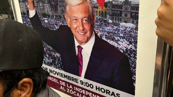 Promueven la marcha de AMLO en el Metro de la CDMX