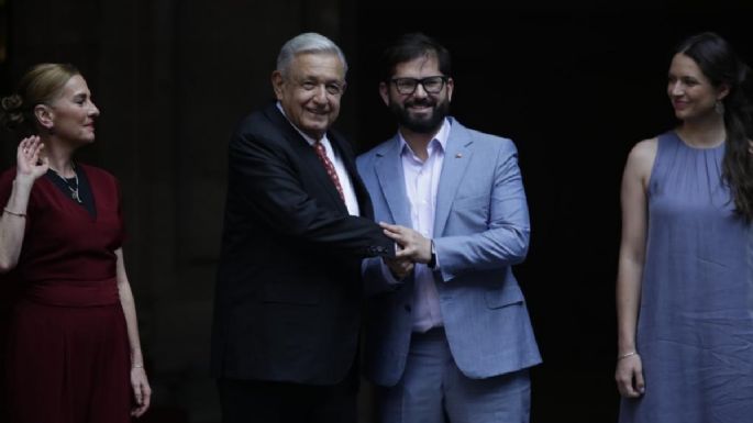 AMLO recibe al presidente de Chile en Palacio Nacional